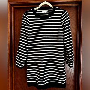 MADEWELL Button-Sleeve Sweater-Dress in Stripe NWOT medium M